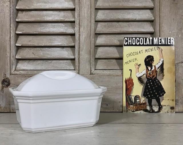 Franse witte keramische paté terrine, Ophalen of Verzenden