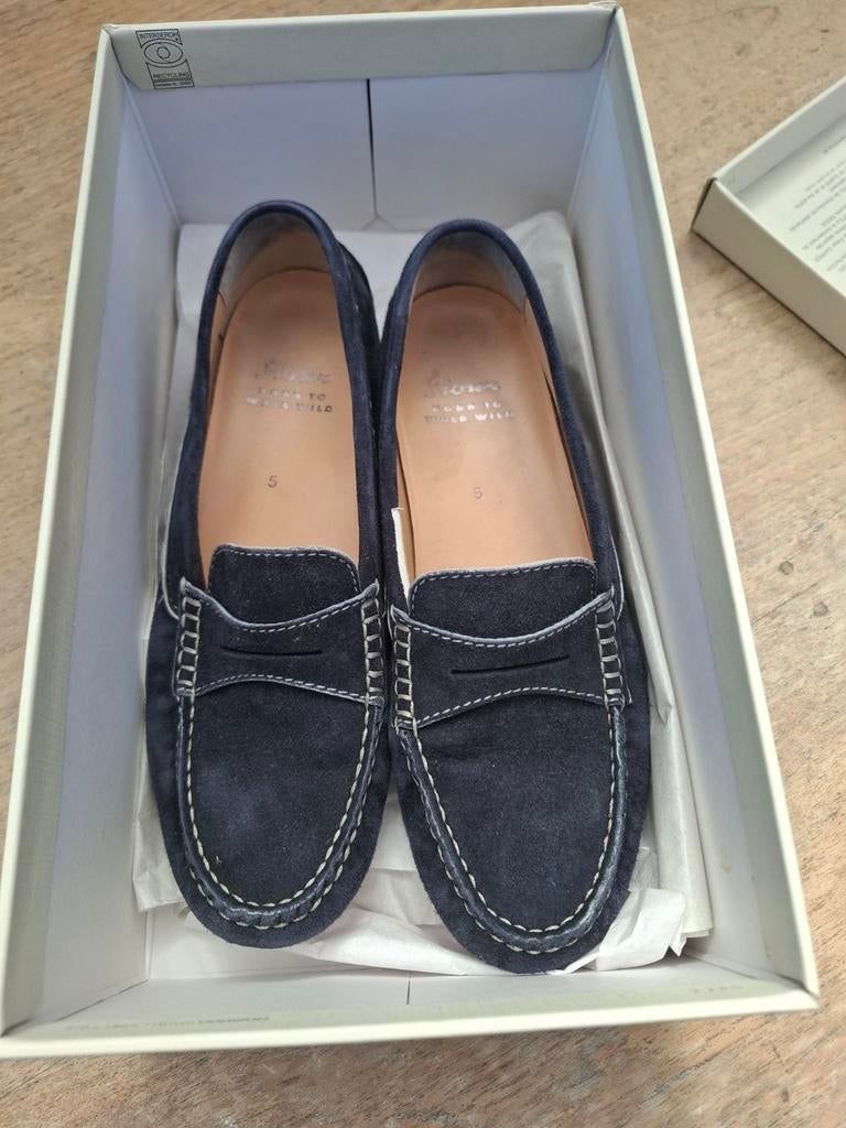 Dames mocassins merk SIOUX. MAAT 5/ 38 BLAUW, Ophalen of Verzenden, Zo goed als nieuw, Blauw, Sneakers of Gympen
