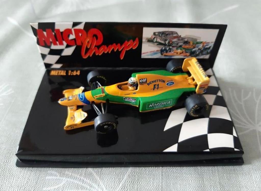 Microchamps benetton b 193 patrese 640-930006 1:64, Verzamelen, Ophalen of Verzenden, Zo goed als nieuw, Auto's