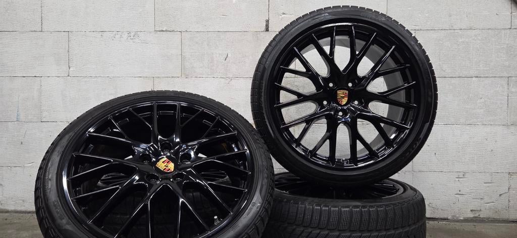 21" Porsche Panamera 971 Sport design velgen winterbanden, Auto-onderdelen, Banden en Velgen, Gebruikt, 275 mm, Banden en Velgen