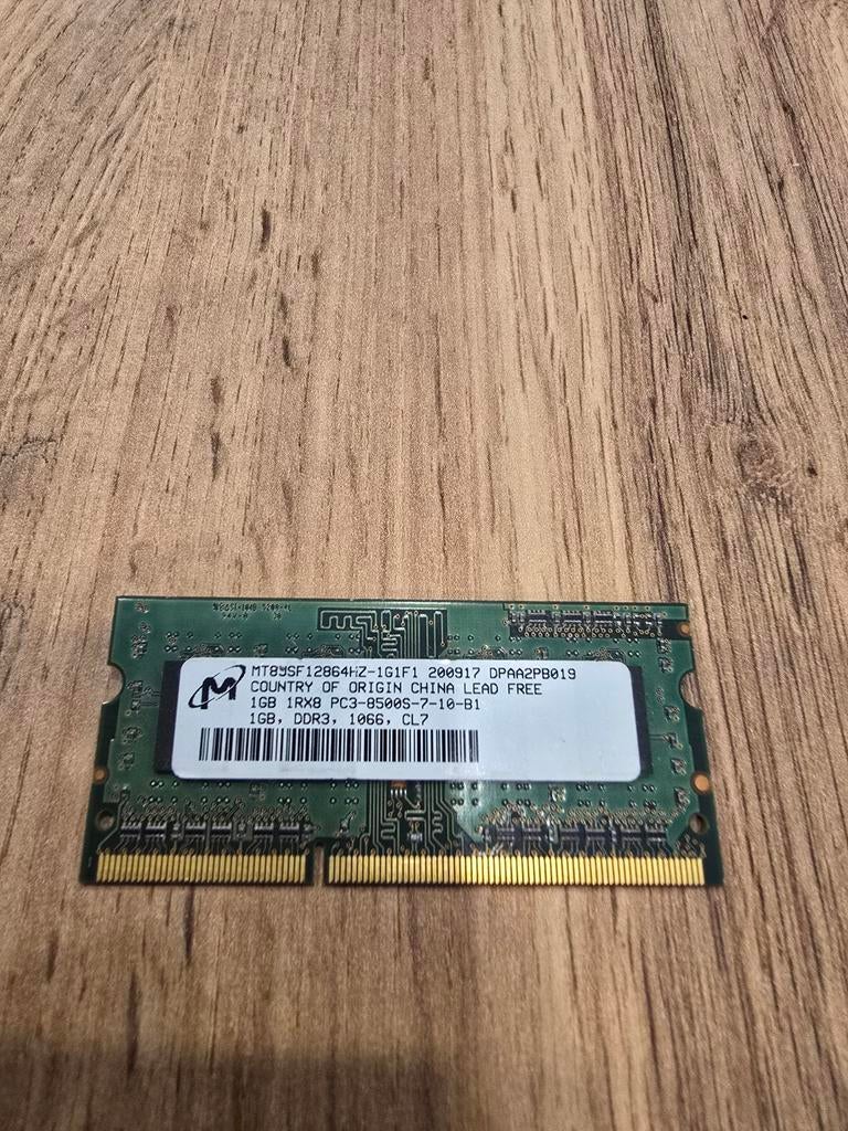 1GB DDR3 RAM Geheugen - 1066MHz, Computers en Software, RAM geheugen, Ophalen of Verzenden