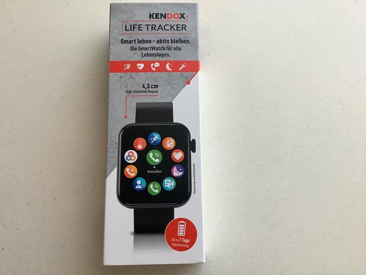Kendox smartwatch, Sieraden, Tassen en Uiterlijk, Smartwatches, Zo goed als nieuw, Android, Zwart, Hartslag, Ophalen of Verzenden