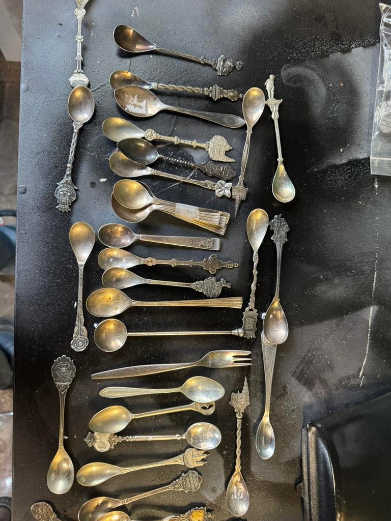 Verzilverde oude lepels, Ophalen of Verzenden