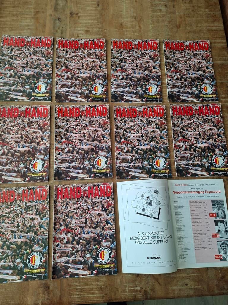 Feyenoord Hand in Hand magazine collectie 1990, Ophalen of Verzenden, Feyenoord, Boek of Tijdschrift