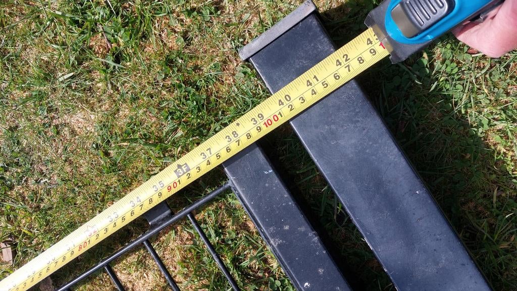 Tuinpoortje 90x90 cm met palen 1.50mtr, zwart gepoedercoat, 100 tot 150 cm, Ophalen of Verzenden, IJzer, 200 cm of meer