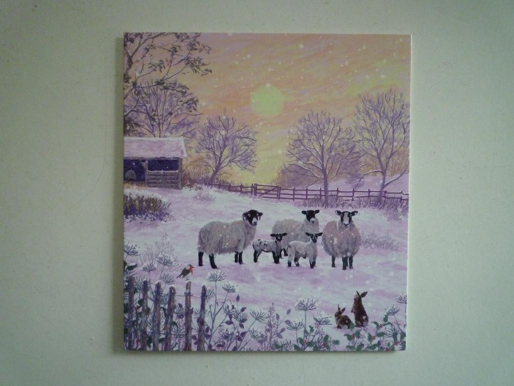 Morning Snow Pip Wilson schaap lam lammetjes schapen, Ophalen of Verzenden, Voor 1920