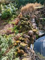 Grote lavastenen keien voor vijver, Ophalen, Gebruikt