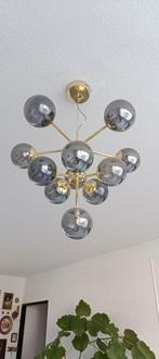 Twee moderne hanglampen met glazen bollen, 50 tot 75 cm, Zo goed als nieuw, Glas, Modern, Sputnik