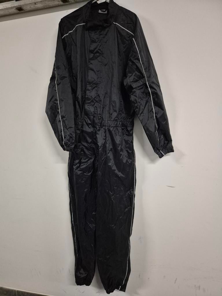 Motor regenpak zwart met fluorstrepen, maat M, Ophalen of Verzenden