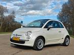 Fiat 500 cabrio, NAP, nieuwe APK+onderhoud, Voorwielaandrijving, Stof, Cabriolet, Wit