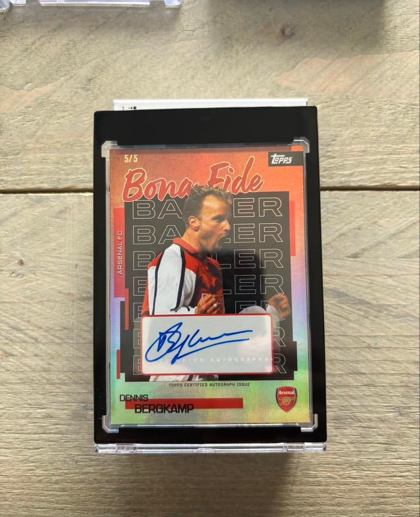 Topps /5 auto - Dennis Bergkamp, Ophalen of Verzenden, Zo goed als nieuw, Buitenlandse clubs, Spelerskaart