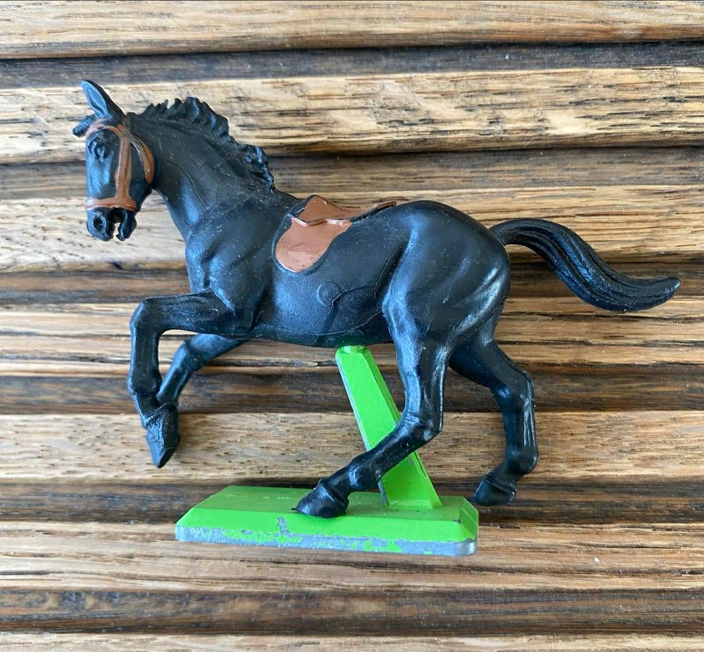 Vintage Britains Deetail Paard Zwart 1971 Speelgoed, Ophalen of Verzenden, Gebruikt