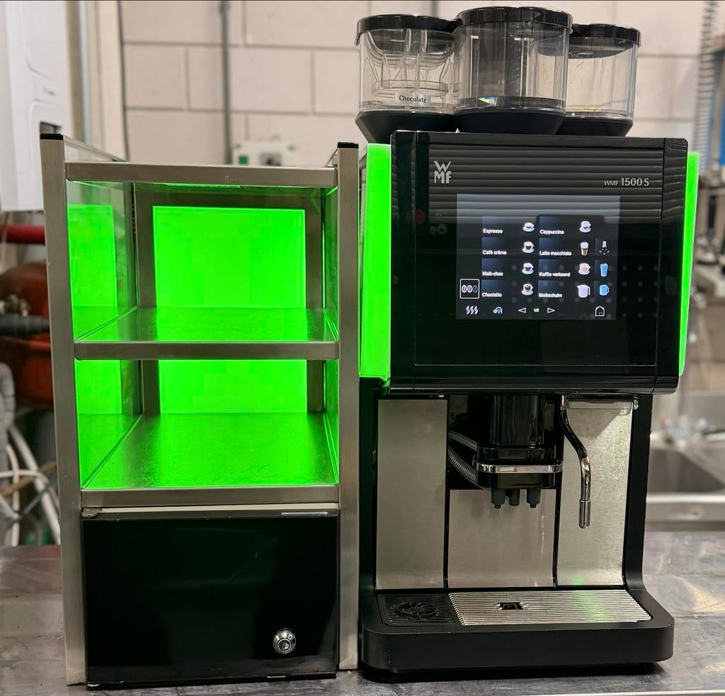 WMF 1500S + WMF Cup&Cool | 2 bonen + choco | gerviseersd, 10 kopjes of meer, Koffiebonen, Ophalen, Stoompijpje