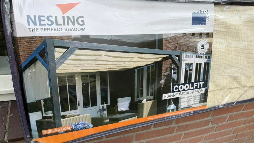 Harmonica doek tuin schaduwdoek, Tuin en Terras, Ophalen, Nieuw