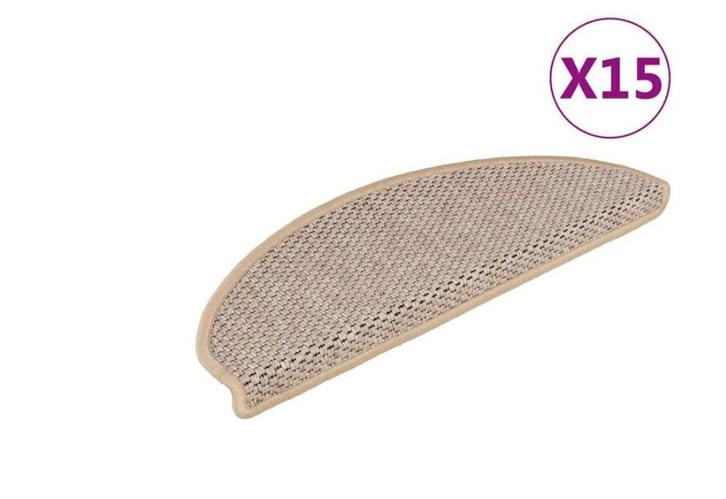 AANBIEDING | Trapmatten 15 st sisal-look lichtbeige! GRTS BE, Huis en Inrichting, Stoffering | Vloerbedekking, Nieuw, Tapijt, minder dan 10 m²