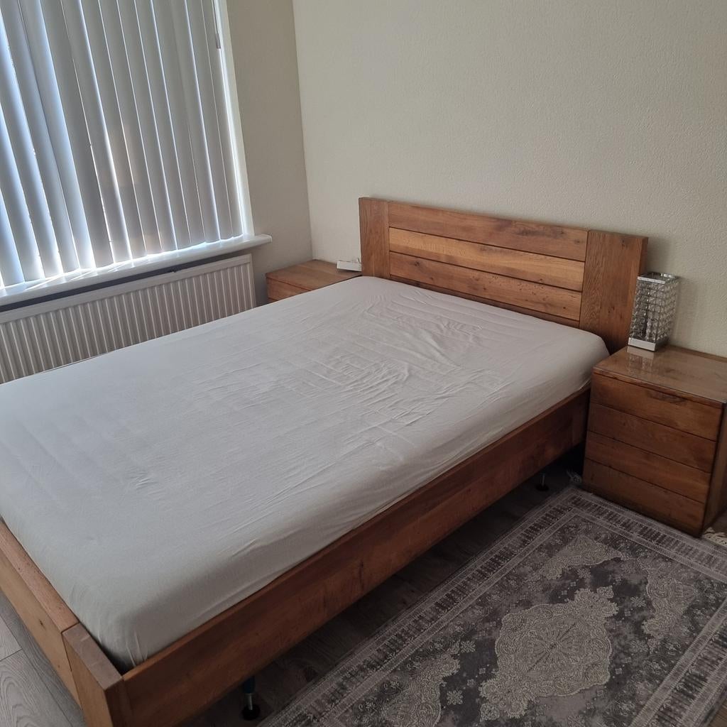 Goossens Abberson bed met bodem en matras 140x200 cm, Huis en Inrichting, Slaapkamer | Bedden, Ophalen