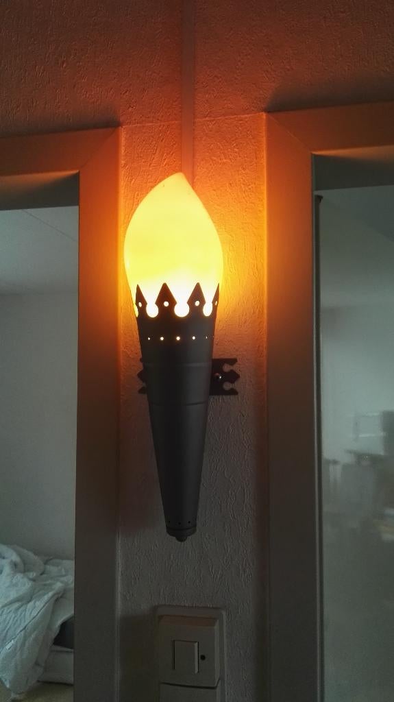 Fakkel lamp, Huis en Inrichting, Ophalen of Verzenden, Zo goed als nieuw, Glas