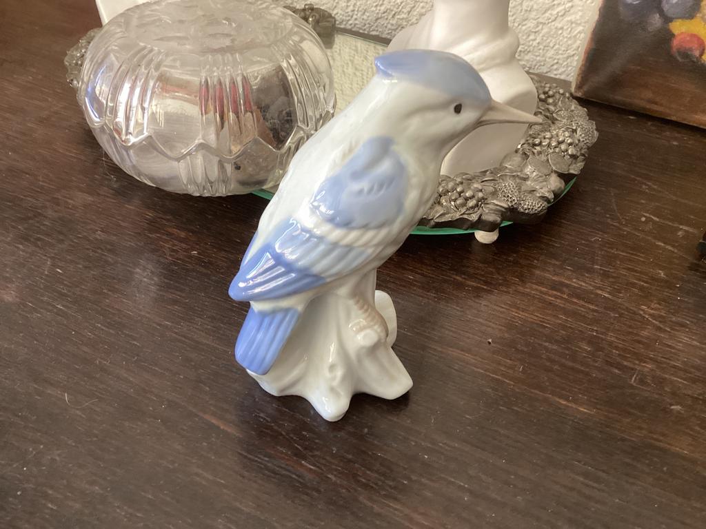 Ijsvogel hoog 12 cm bone china porselein, Ophalen of Verzenden, Zo goed als nieuw, Dier