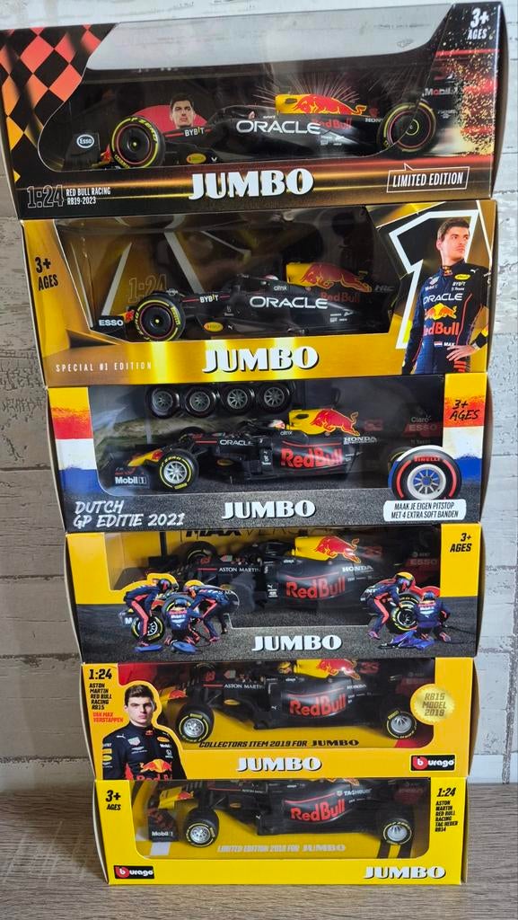 Max Verstappen Red Bull Racing F1 modelauto 1:24 (6 stuks), Overige merken, Auto, 1:32 tot 1:50, Nieuw