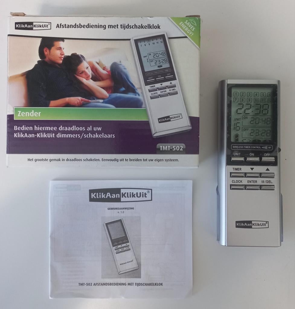 KlikAanKlikUit (ongebruikte) afst. bediening met Timer, Ophalen, Nieuw, Origineel, Met display