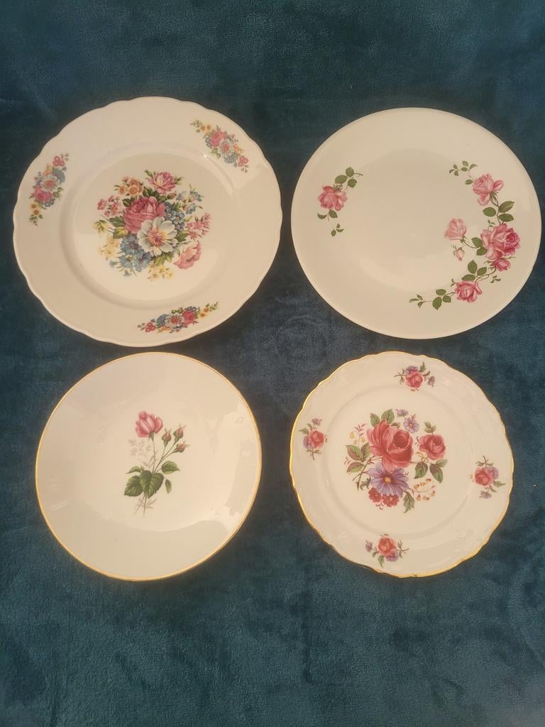 Diverse Bavaria Germany Borden met Bloemmotief, Antiek en Kunst, Antiek | Servies los, Ophalen