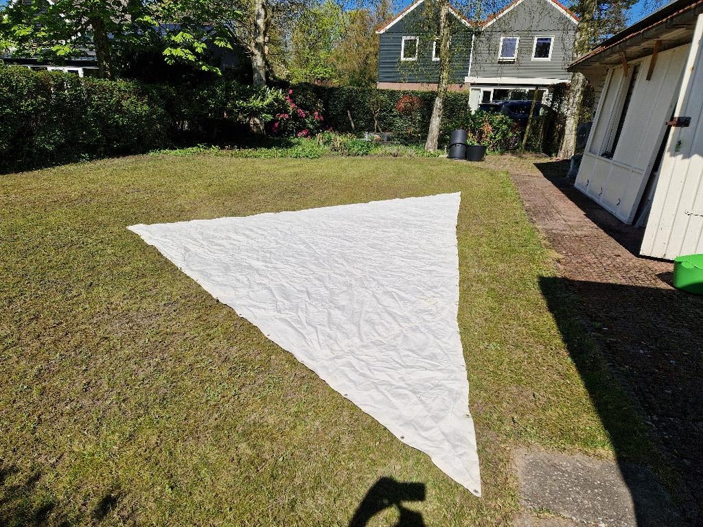 Grote, driehoekige luifel, Tuin en Terras, Ophalen, Gebruikt