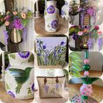 Uniek🌷Handbeschilderde Vaas,Oorbel,Tassen,Schilderij Tegel, Verzenden, Nieuw