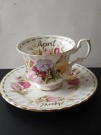 Royal Albert Kop en schotel. Flower of the Month April, Ophalen of Verzenden