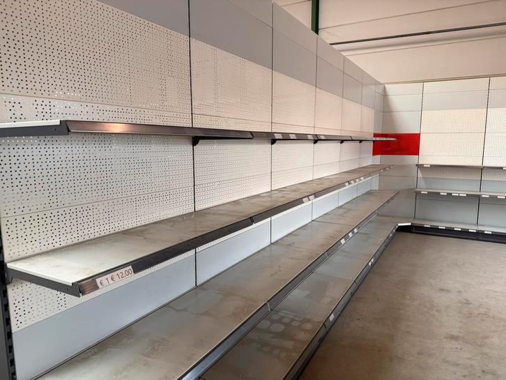 21 meter winkelstellingen Tego wandstelling en gondel, Huis en Inrichting, Kasten | Stellingkasten, Gebruikt, Ophalen