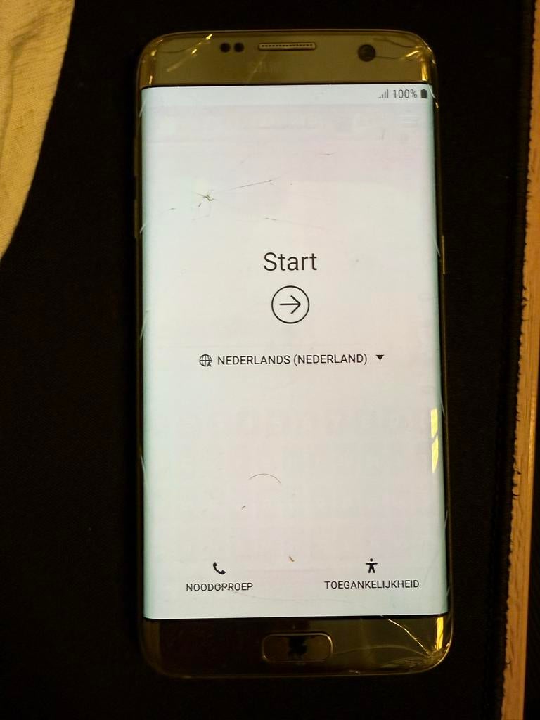 Samsung Galaxy S7 Edge Duos 32GB Gold - Defect scherm, Gebruikt, Overige kleuren, Ophalen of Verzenden, Zonder simlock