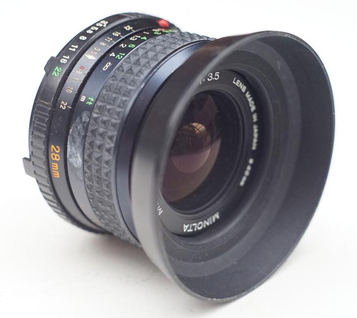 MD W.Rokkor 28mm f3.5, Verzamelen, Fotografica en Filmapparatuur, 1960 tot 1980, Ophalen of Verzenden