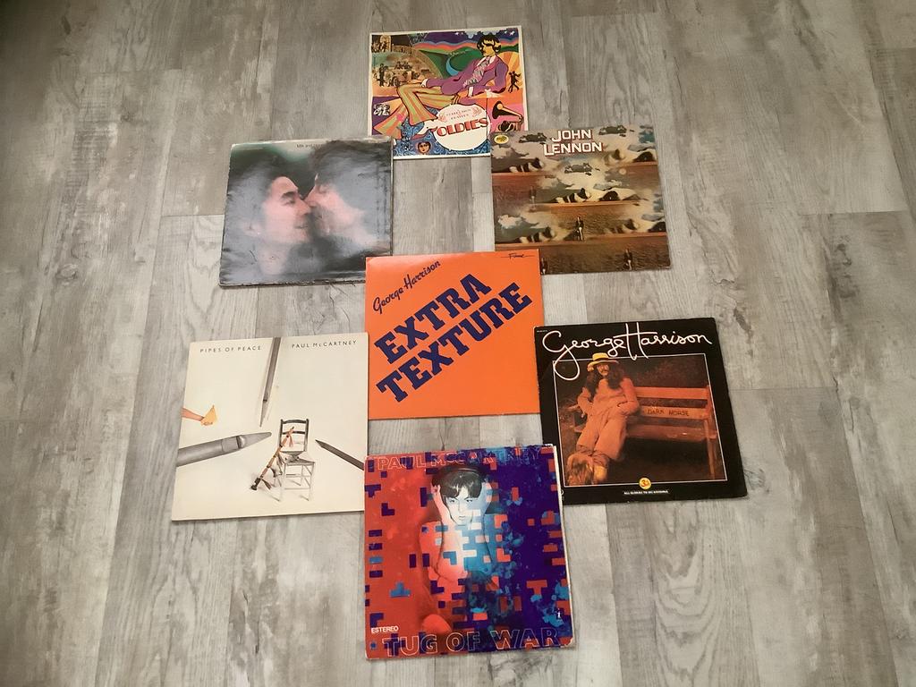 7 LP’s Beatles, J. Lennon, G. Harrison, P. McCartney, Cd's en Dvd's, Ophalen of Verzenden, Gebruikt, 12 inch, Poprock