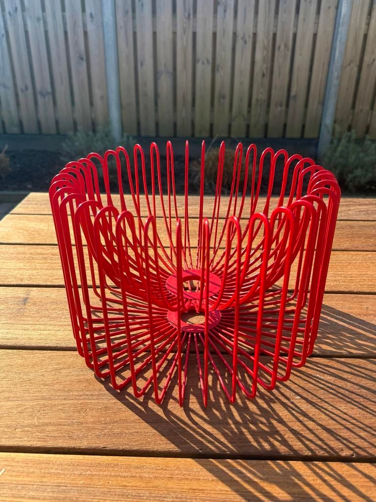 Vintage IKEA Trådig  Fruitschaal Rood - Designklassieker, Ophalen, Overige materialen, Gebruikt, Schaal