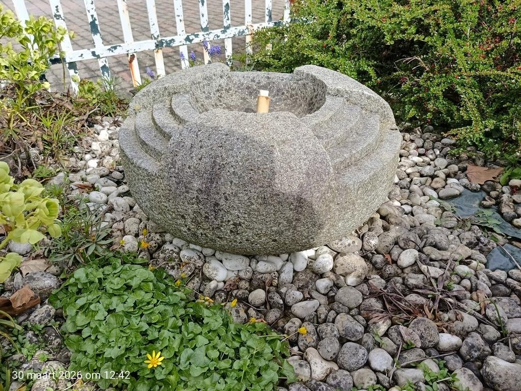 Stenen waterornament, Tuin en Terras, Waterpartijen en Fonteinen, Gebruikt, Waterornament, Ophalen