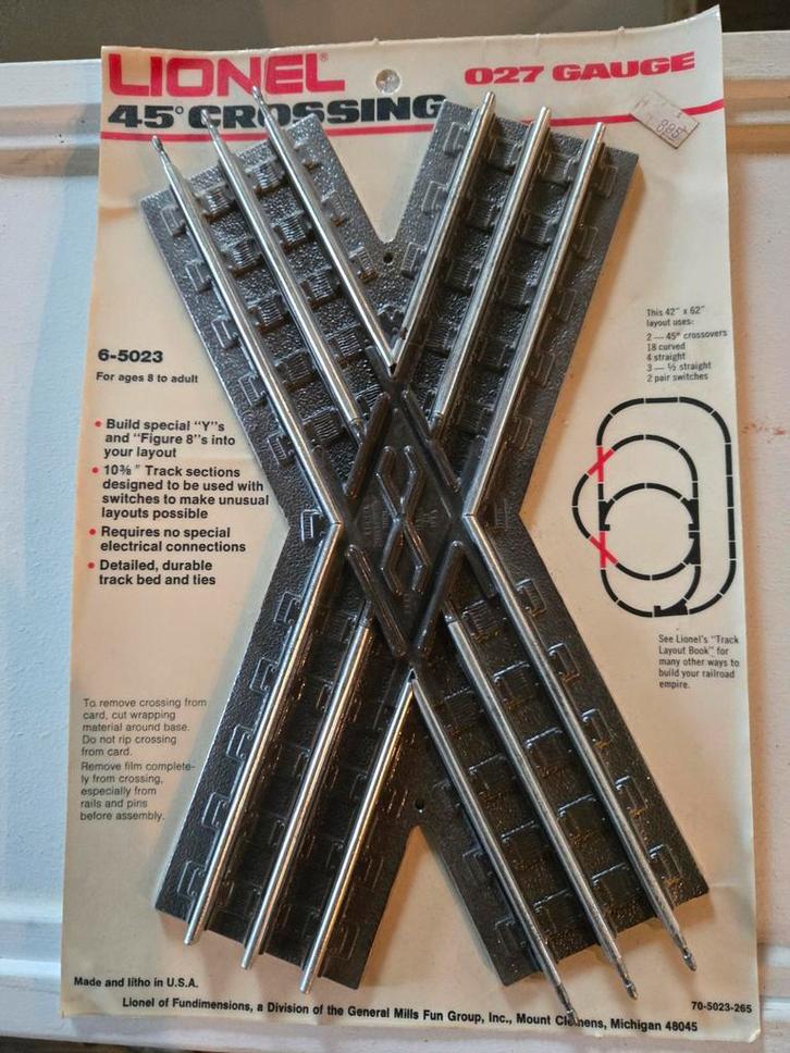 Lionel 45 Crossing 027 Gauge en een wissel, Hobby en Vrije tijd, Modeltreinen | H0, Verzenden