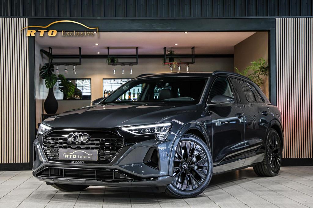 Audi Q8 e-tron 50 quattro Advanced Edition 95 kWh SOH 94% |B, Auto's, Audi, Automaat, 131 €/maand, Zwart, 95 kWh