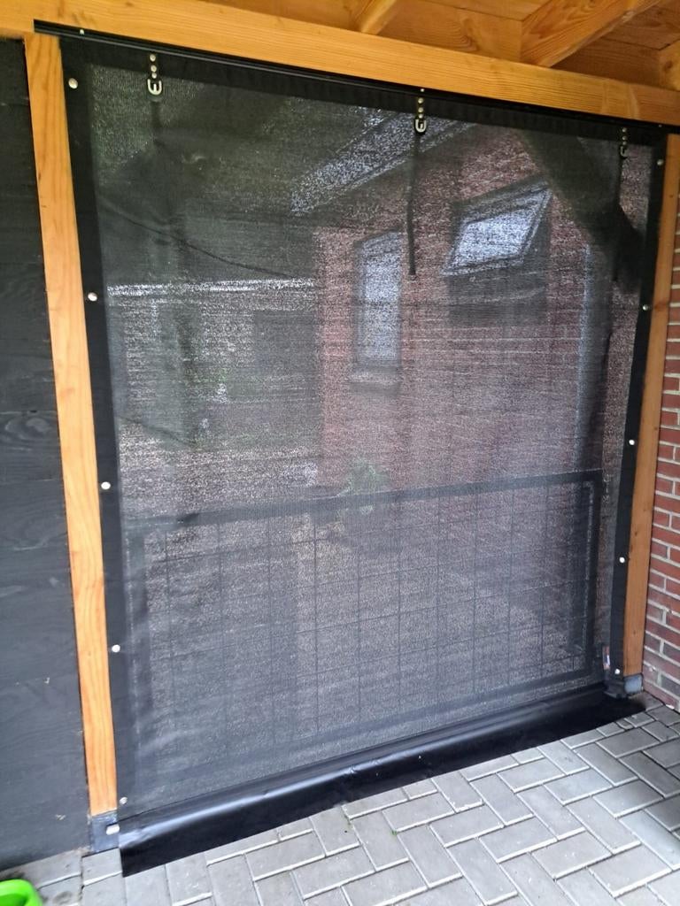 Verandazeil / Windbreekdoek Classic Black 188x206 cm, Ophalen