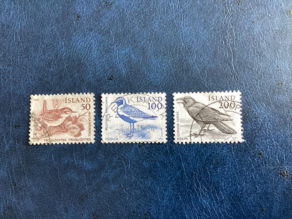 IJslandse - 1981 - Vogels (3 stuks) -Mi.567/69, Ophalen of Verzenden, Denemarken, Gestempeld