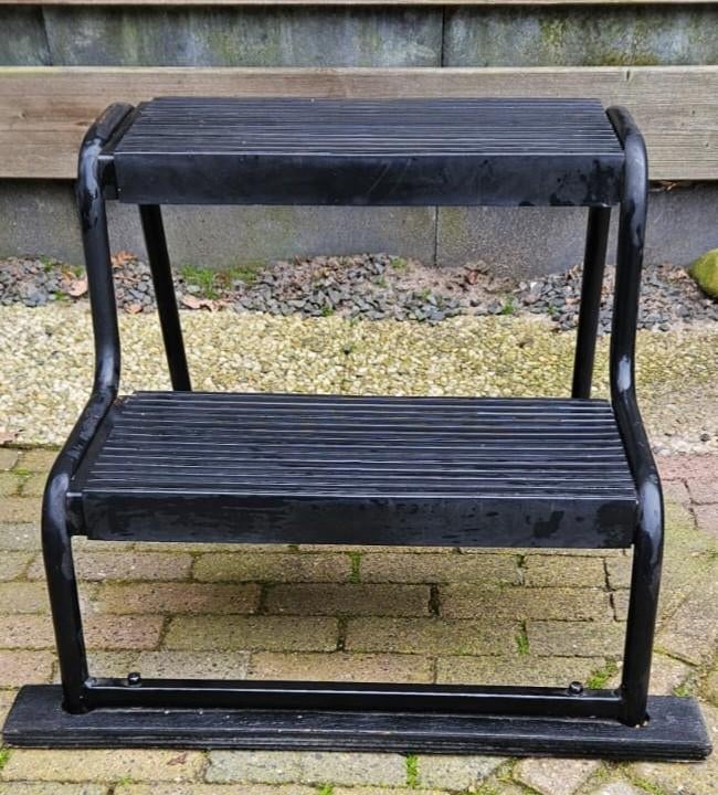 Dubbele opstap voor caravan/camper, Ophalen, Gebruikt