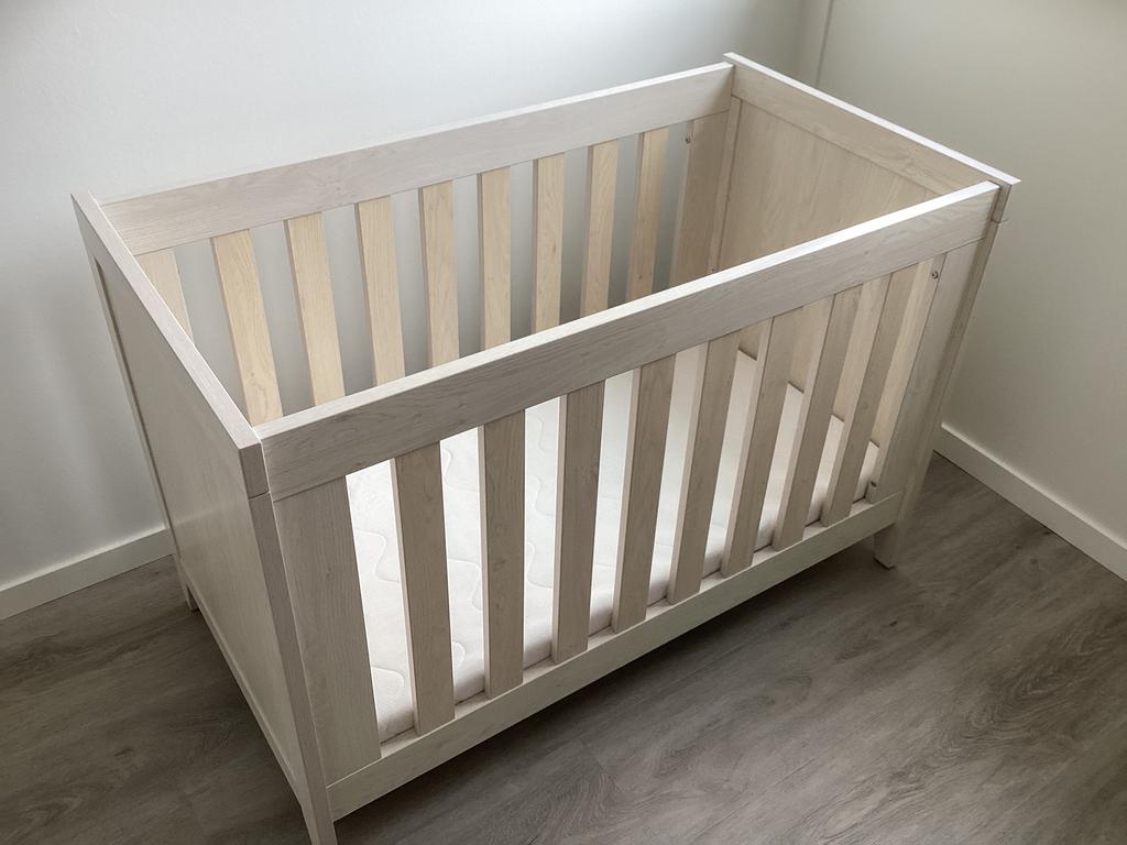 Baby kinder bedje solide creme wit als nieuw ledikant Bopita, Kinderen en Baby's, Kinderkamer | Complete kinderkamers, Ophalen of Verzenden
