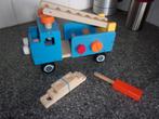 Houten BRANDWEER CONSTRUCTIE-AUTO, als nieuw, Ophalen of Verzenden, Zo goed als nieuw, Overige typen