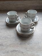 Set 6 kop/schotel Pillivuyt. Doorsnee kopje 8cm, hoogte 4cm, Ophalen of Verzenden