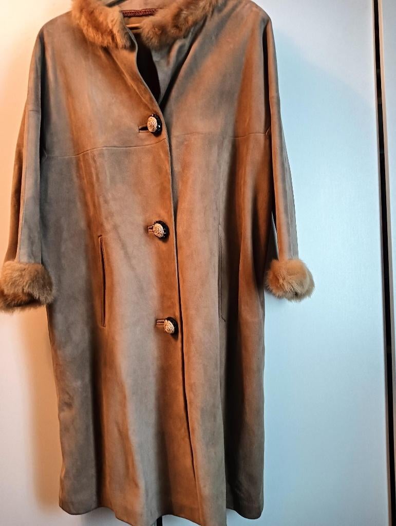 Suède dames jas jaren 60 model, Kleding | Dames, Maat 38/40 (M), Beige, Ophalen of Verzenden, Jasje