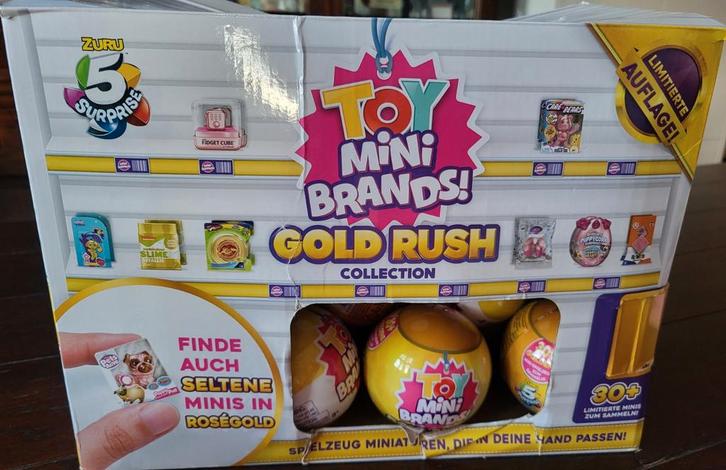 Toy Mini Brands Gold Rush, Limited Edition 12 ballen en doos, Kinderen en Baby's, Speelgoed | Overig, Nieuw, Jongen of Meisje