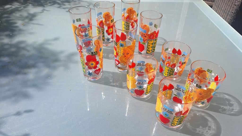 Longdrink 6 stuks en smalldrink 4 stuks, Verzamelen, Ophalen of Verzenden, Zo goed als nieuw, Frisdrankglas