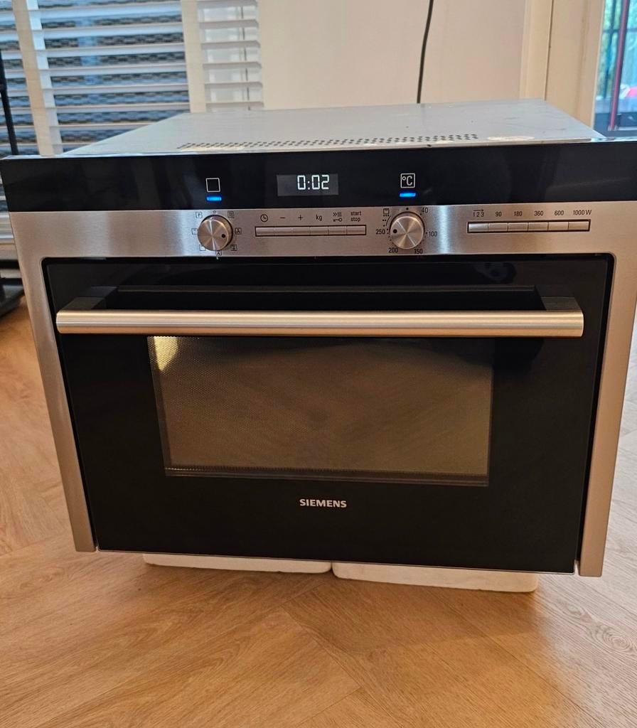 Siemens combi oven magnetron hetelucht grill, Ophalen, Combimagnetron, Crisp, Gebruikt
