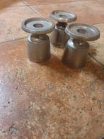 Te koop 3 PTMD kaarsenhouder zilverkleurig, Ophalen of Verzenden, Metaal, Minder dan 25 cm