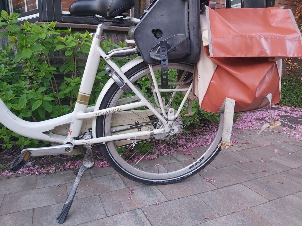Stella Fiore moederfiets met zitjes, mand en tassen, Fietsen en Brommers, Fietsen | Dames | Moederfietsen, Overige merken, Gebruikt