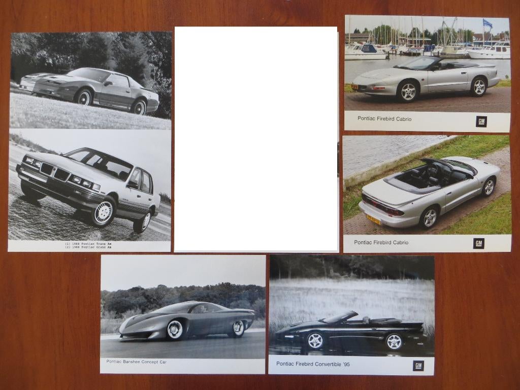 Pontiac persfoto’s (varia): Firebird, Grand Am, Ophalen of Verzenden, Nieuw, Overige merken