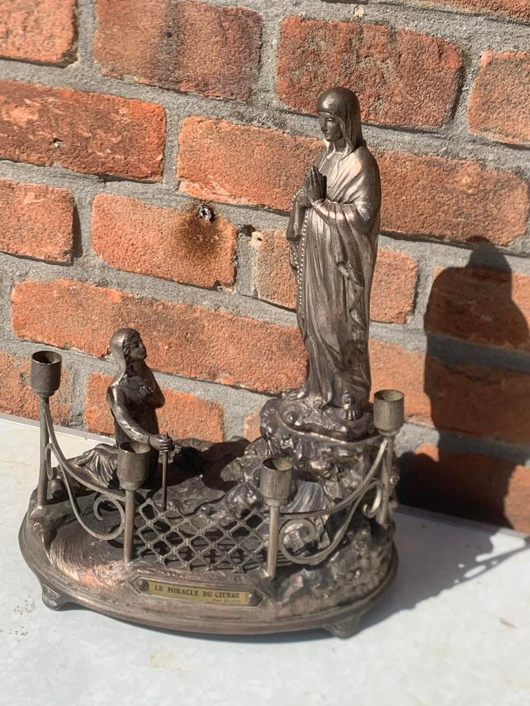 Antiek religieus beeld: Le Miracle du Cierge, Ophalen of Verzenden